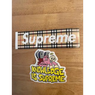 Supreme BURBERRY Box Logo ステッカー(ノベルティグッズ)