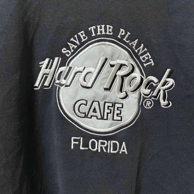 USA ハードロックカフェ デカロゴ 刺繍 スウェット トレーナー フロリダ