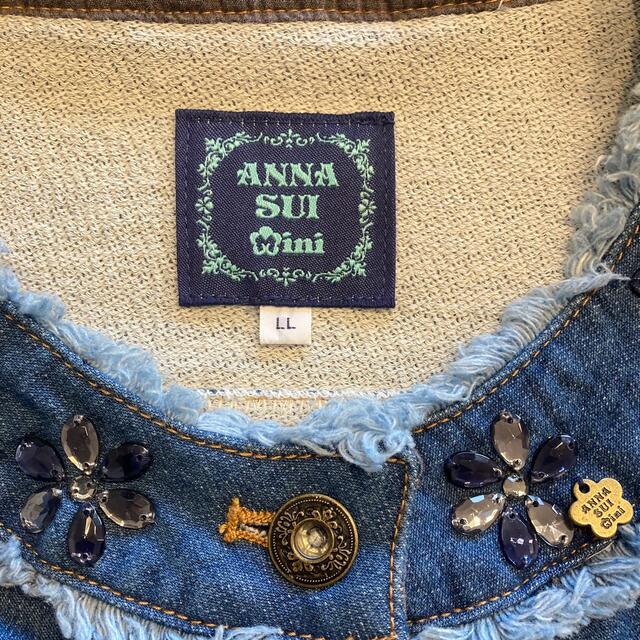 ANNA SUI mini(アナスイミニ)のANNA SUI mini⭐︎LL(150)⭐︎デニムジャケット キッズ/ベビー/マタニティのキッズ服女の子用(90cm~)(ジャケット/上着)の商品写真