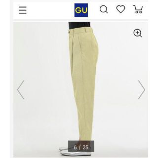 ジーユー(GU)の【未使用】GU ライトコーデュロイテーパードパンツ(カジュアルパンツ)