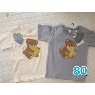 フタフタ(futafuta)の⭐︎a様専用⭐︎    フタくま　新作　80 半袖　白！(Ｔシャツ)