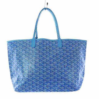 ゴヤール(GOYARD)のゴヤール サンルイPM トートバッグ ハンドバッグ ポーチつき 総柄 水色(トートバッグ)