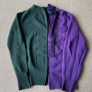 サカイ(sacai)のsacai サカイ アシンメトリー ドッキング ニット(ニット/セーター)