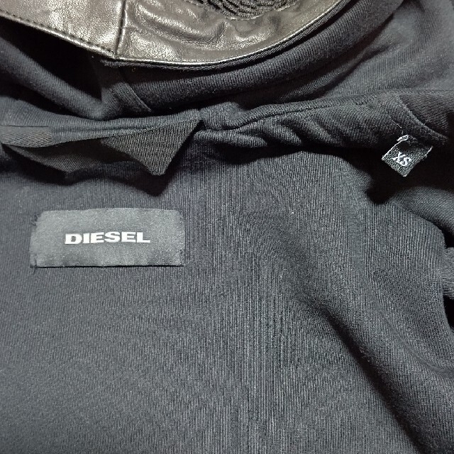 DIESEL(ディーゼル)のDIESEL  羊皮×コットン メッシュ ブルゾン レディースのジャケット/アウター(ライダースジャケット)の商品写真