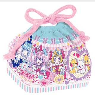 バンダイ(BANDAI)のデリシャスパーティ プリキュア 　ランチ巾着 ブルー　お弁当(弁当用品)