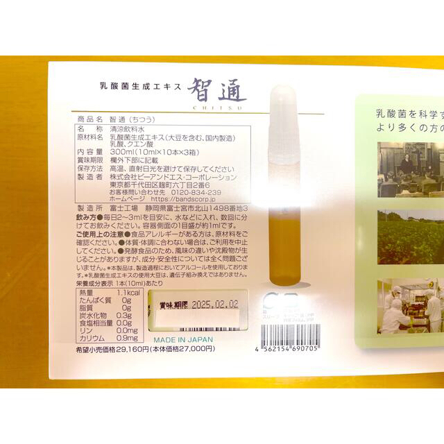 55%以上節約 乳酸菌生成エキス 智通 10ml✕10本 バラ i9tmg.com.br