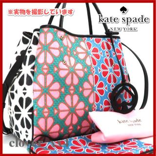 ケイトスペードニューヨーク(kate spade new york)の【ほぼ未使用 2022】ケイトスペード ショルダーバッグ スペードフラワー A4(ショルダーバッグ)