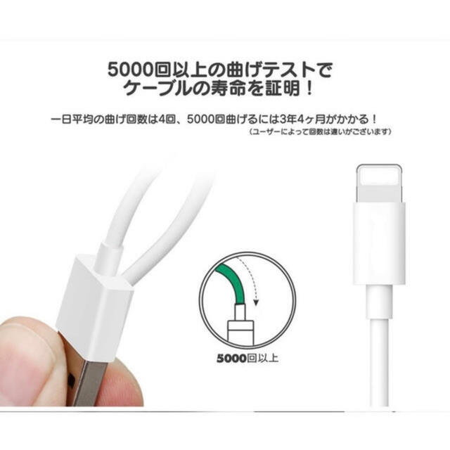 Apple 純正品質 iPhone ライトニングケーブル USB充電器ケーブル