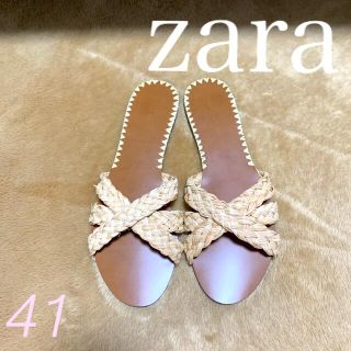 ザラ(ZARA)の新品ZARAフラットサンダル41(サンダル)