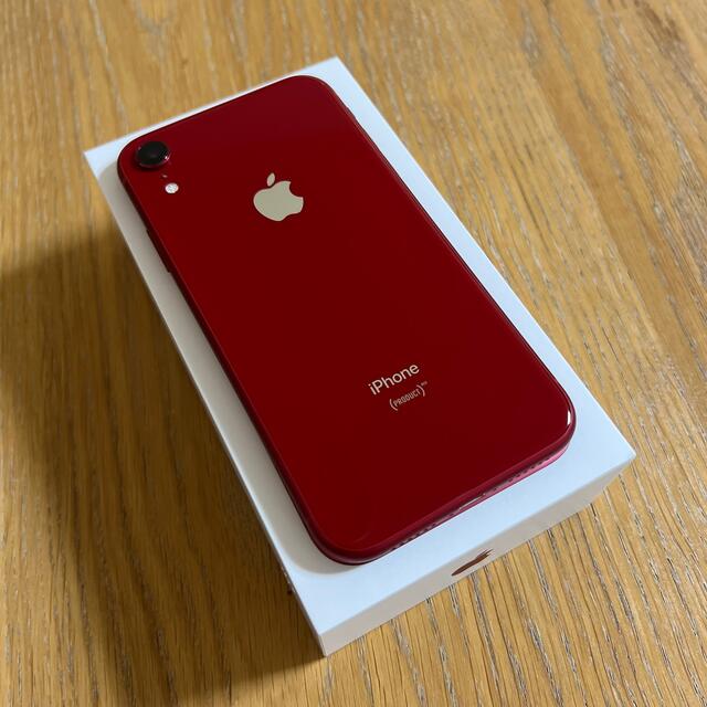 iPhone(アイフォーン)のApple iPhone XR 64GB レッド SIMフリー バッテリー92% スマホ/家電/カメラのスマートフォン/携帯電話(スマートフォン本体)の商品写真