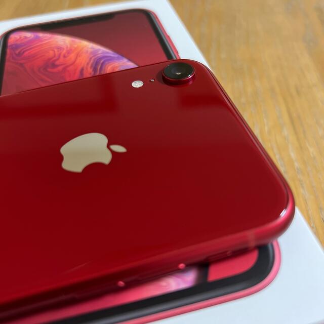 iPhone(アイフォーン)のApple iPhone XR 64GB レッド SIMフリー バッテリー92% スマホ/家電/カメラのスマートフォン/携帯電話(スマートフォン本体)の商品写真