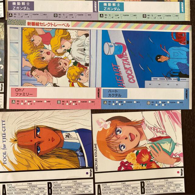 昭和アニメ カセットテープインデックスカード エンタメ/ホビーのアニメグッズ(その他)の商品写真