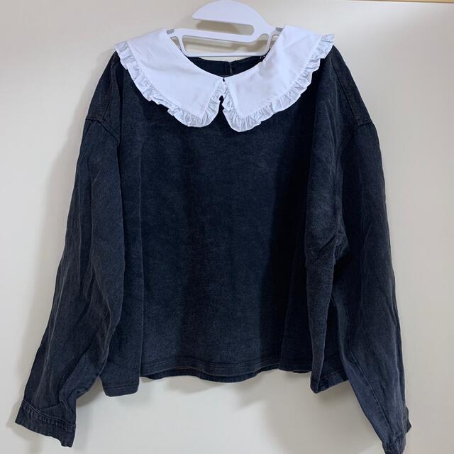 ZARA - ZARA フリルカラー付きデニムトップスの通販 by momomo's ZARA - ZARA フリルカラー付きデニムトップスの通販 by momomo's