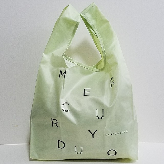MERCURYDUO(マーキュリーデュオ)のMORE 付録 MERCURY DUO ライムグリーン エコバッグ レディースのバッグ(エコバッグ)の商品写真