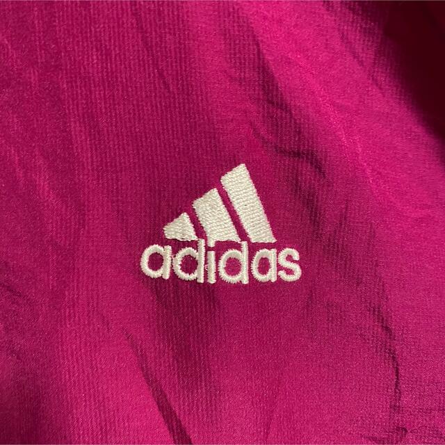 adidas(アディダス)の90s 古着 アディダス 刺繍ロゴ ナイロン ゆるだぼ ビッグシルエット レディースのジャケット/アウター(ナイロンジャケット)の商品写真