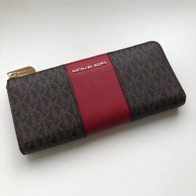 美品 MICHAEL  KORS マイケルコースレザー L字ファスナー長財布