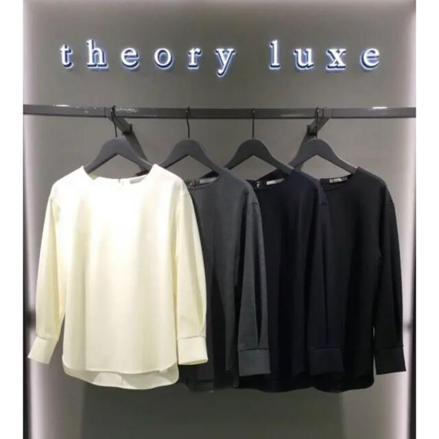 Theory luxe 　ブラック　SAXONY SOFT　ウールブラウス