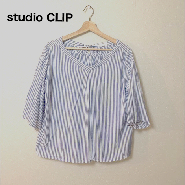 STUDIO CLIP - studio clip ストライプシャツの通販 by サクラ's shop