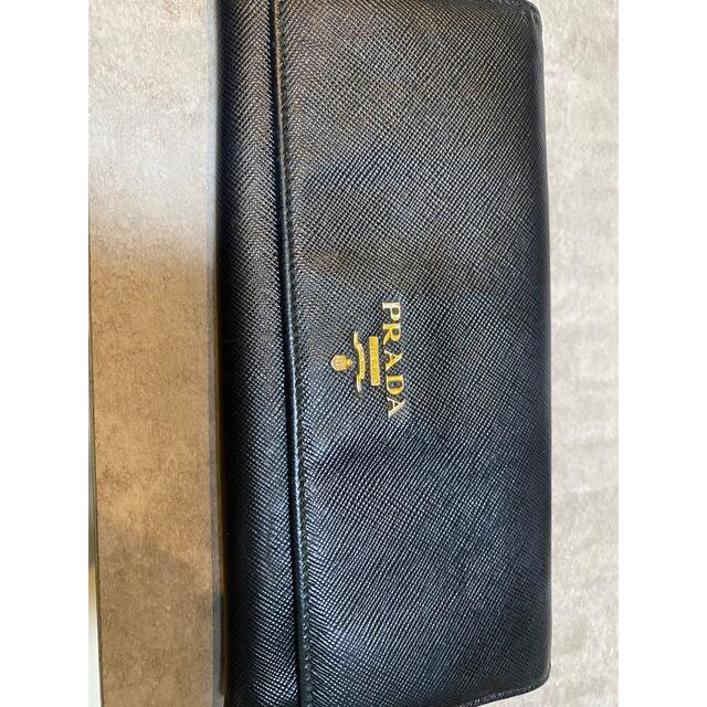 PRADA サフィアーノ 長財布 黒 - 財布