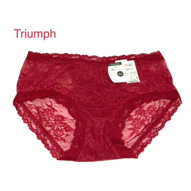 Triumph(トリンプ)のTriumph トリンプ 総レースボーイズレングスLL レッド 定価2090円 レディースの下着/アンダーウェア(ショーツ)の商品写真