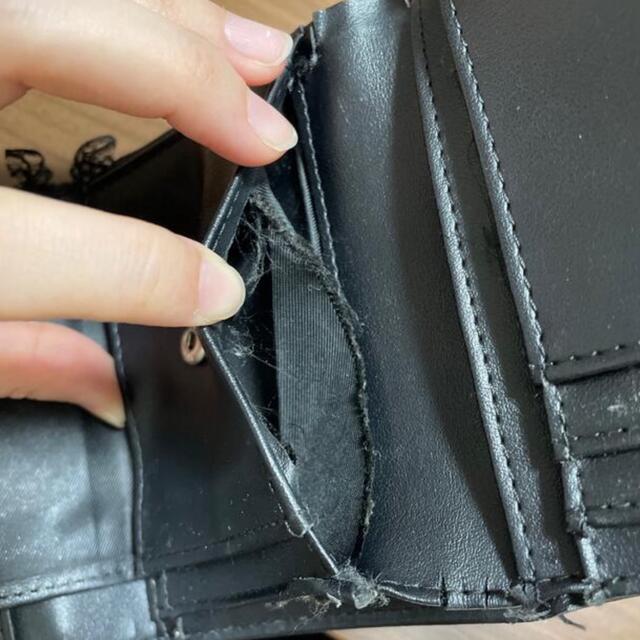 ジェイミーエーエヌケー　折り財布　フリル　リボン　レザー　メンヘラ　量産型 レディースのファッション小物(財布)の商品写真