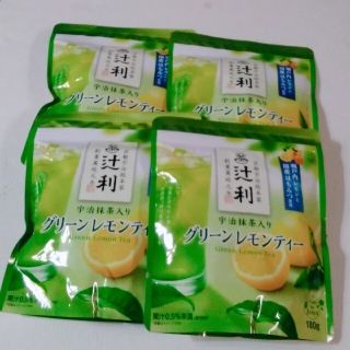 辻利 宇治抹茶入り グリーンレモンティー 180g入り 4袋(茶)