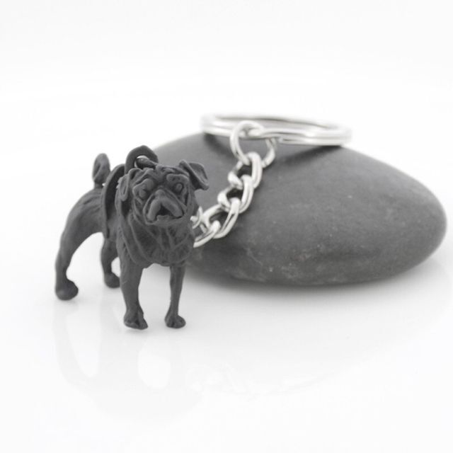 パグ ぱぐ PUG キーホルダー 【シルバー】 pk7 その他のペット用品(犬)の商品写真