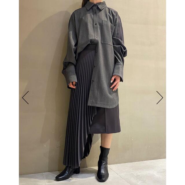 ルシェルブルー Asymmetric Pleated Mini Skirt 今季