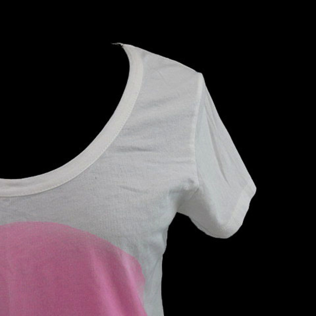 Roxy(ロキシー)のロキシー ROXY Ｔシャツ 半袖 プリント コットン ホワイト 白 ピンク S レディースのトップス(Tシャツ(半袖/袖なし))の商品写真