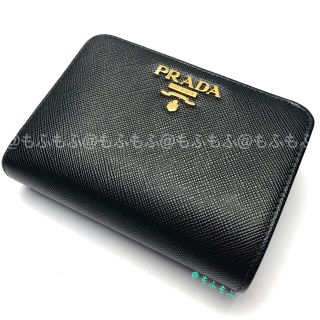 プラダ(PRADA)のプラダ サフィアーノマルチ コンパクトウォレット ミニウォレットL字二つ折り財布(財布)