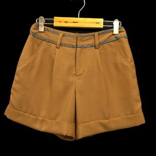 グローブ(grove)のグローブ grove ショートパンツ 茶 グレンチェック M(ショートパンツ)