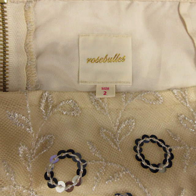 rosebullet(ローズブリット)のローズブリット rosebullet スカート ミニ ベージュ シルバー 2 ス レディースのスカート(ミニスカート)の商品写真