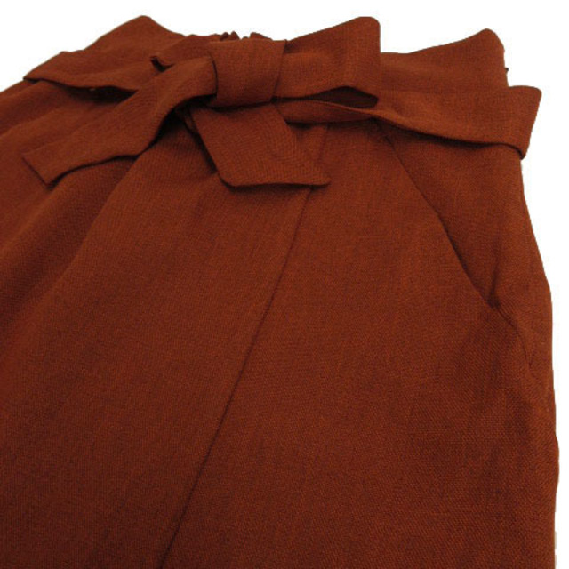 grove(グローブ)のグローブ grove スカート ひざ丈 フレアー ベルト付 オレンジ系 オレンジ レディースのスカート(ひざ丈スカート)の商品写真
