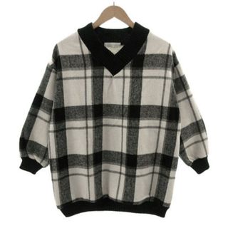 セシルマクビー(CECIL McBEE)のセシルマクビー CECIL McBEE カットソー 長袖 切替え チェック ブラ(カットソー(長袖/七分))