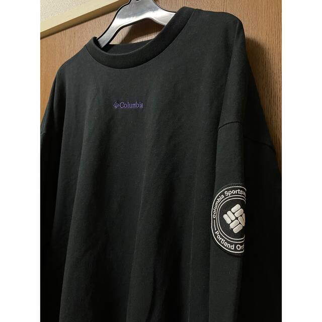 Columbia(コロンビア)のColumbia★袖ロゴ×ワッペン★長袖Tシャツ★ロンT★ブラック メンズのトップス(Tシャツ/カットソー(七分/長袖))の商品写真