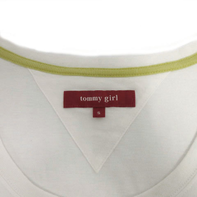 tommy girl(トミーガール)のトミーガール tommy girl Ｔシャツ 半袖 ロング丈 プリント 日本製 レディースのトップス(Tシャツ(半袖/袖なし))の商品写真