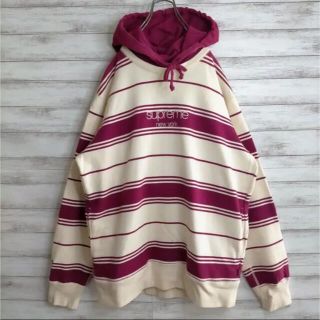 値下げしました‼️シュプリーム 刺繍ロゴ パーカー 後付フード ゆるだ