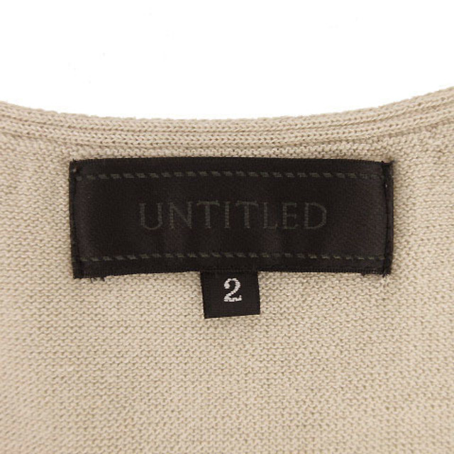 UNTITLED(アンタイトル)のアンタイトル UNTITLED ニット 半袖 フレアー ロング丈 ベージュ 2 レディースのトップス(ニット/セーター)の商品写真