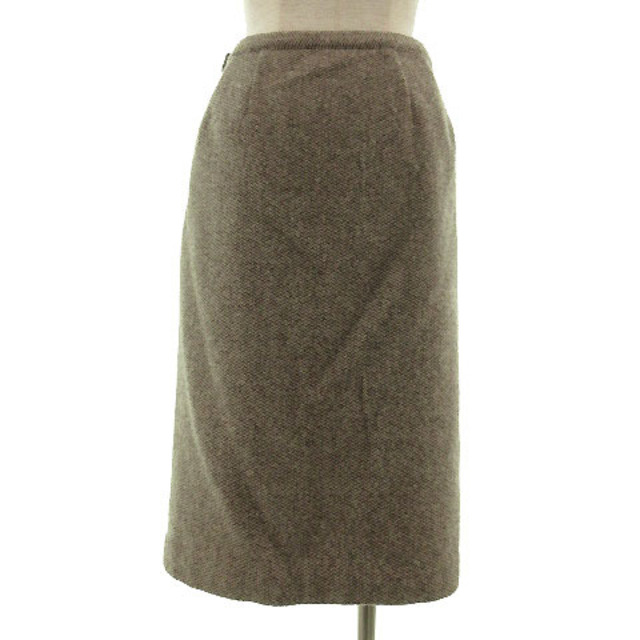 4℃(ヨンドシー)のヨンドシー 4℃ スカート ミモレ丈 フレアー ウール混 ブラウン 茶 M レディースのスカート(ひざ丈スカート)の商品写真