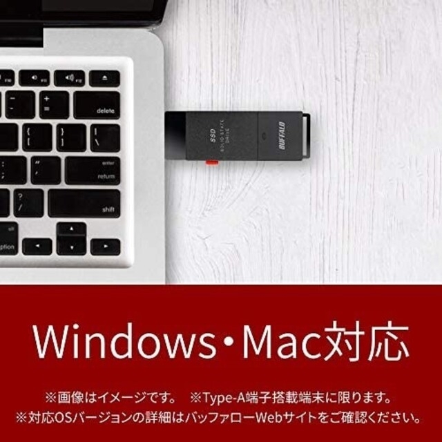 バッファロー SSD 外付け 1.0TB 超小型 コンパクト ポータブル