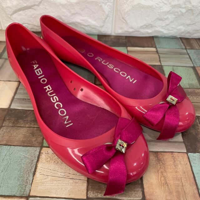 FABIO RUSCONI(ファビオルスコーニ)の ファビオルスコーニ ピンク　フラットシューズ　イタリア製 レディースの靴/シューズ(バレエシューズ)の商品写真
