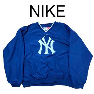 ナイキ(NIKE)の激レア！90s NIKE ヤンキース　ナイロンプルオーバージャケット　大きい(ナイロンジャケット)