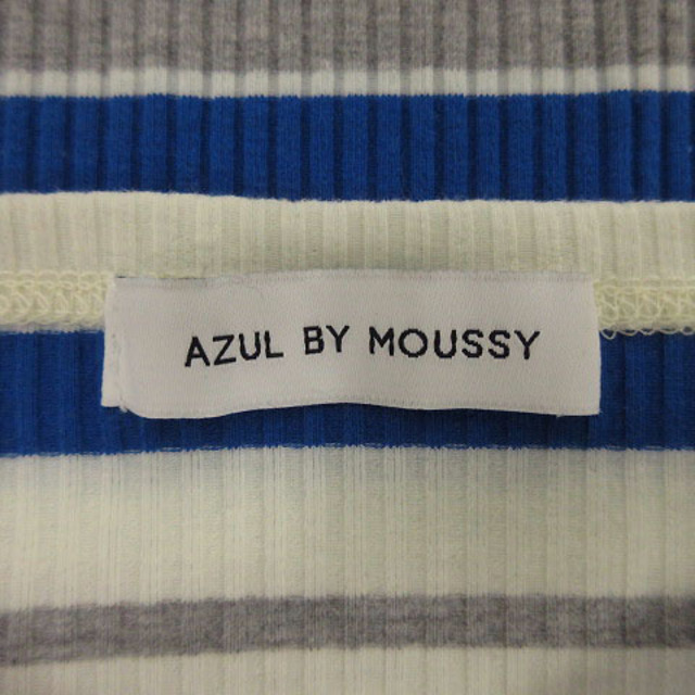 AZUL by moussy(アズールバイマウジー)のアズールバイマウジー AZUL by moussy カットソー 半袖 リブ ボー レディースのトップス(カットソー(半袖/袖なし))の商品写真