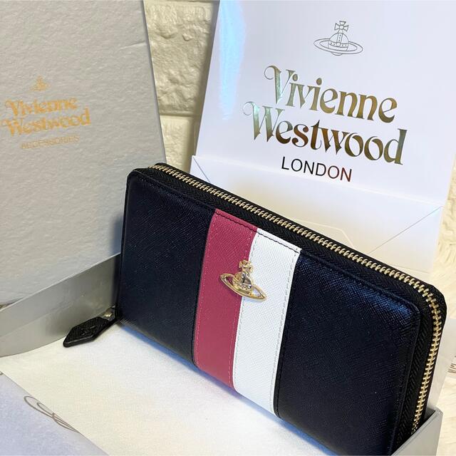 Vivienne Westwood(ヴィヴィアンウエストウッド)の激レア！【新品】 長財布ヴィヴィアンウエストウッドストライプ レディースのファッション小物(財布)の商品写真