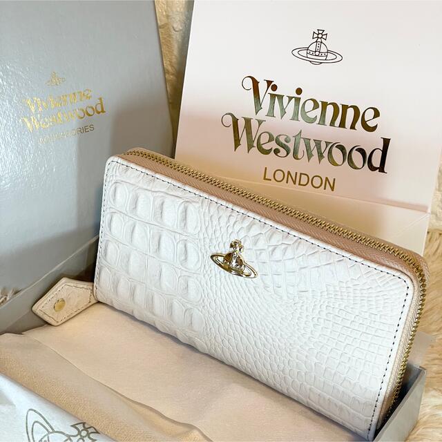 Vivienne Westwood(ヴィヴィアンウエストウッド)の超希少！【新品】ヴィヴィアンウエストウッド　クロコ　長財布　アプリコット レディースのファッション小物(財布)の商品写真