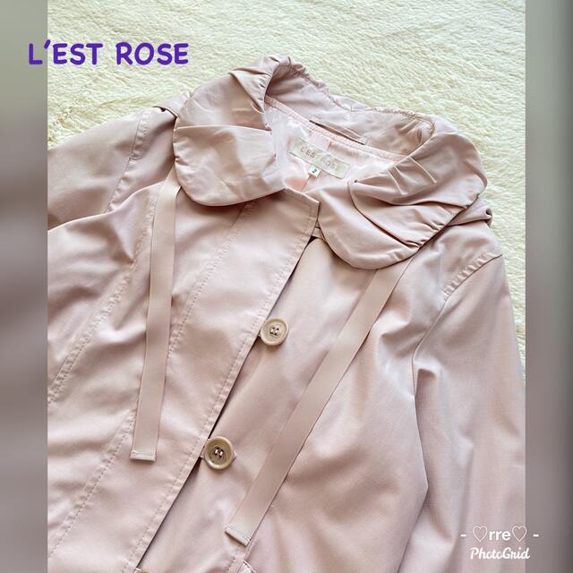 L'EST ROSE(レストローズ)の最終sale✦︎レストローズ❤︎裾フレア コート❤︎ピンク❤︎送料込み レディースのジャケット/アウター(スプリングコート)の商品写真