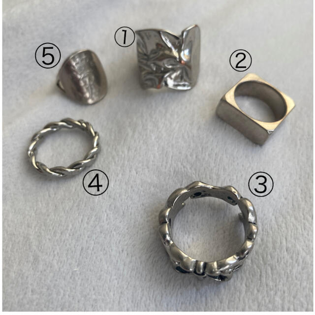 603(ロクマルサン)の②シルバースクエアリング レディースのアクセサリー(リング(指輪))の商品写真