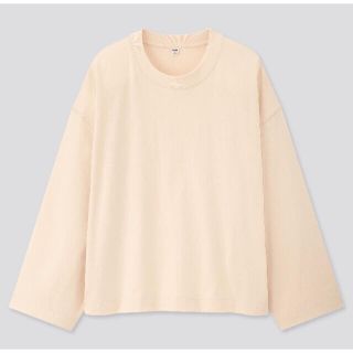 ユニクロ(UNIQLO)のコットンオーバーサイズワイドスリーブT(カットソー(長袖/七分))