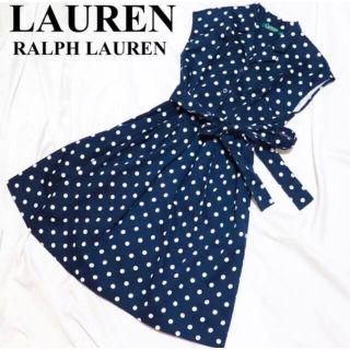 ラルフローレン(Ralph Lauren)のローレンラルフローレン　ドットワンピース(ひざ丈ワンピース)