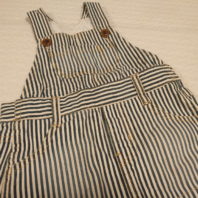 SunnyLandscape(サニーランドスケープ)のサニーランドスケープ　ジャンパースカート　ヒッコリー　80 キッズ/ベビー/マタニティのベビー服(~85cm)(ワンピース)の商品写真